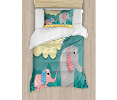 Pastel Baby Animal Duvet Cover Set