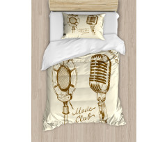 Boho Microphone Retro Duvet Cover Set