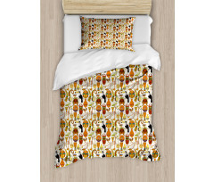 Toucans and Cultural Items Duvet Cover Set