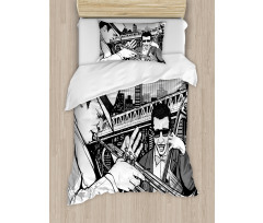 Jazz Band in New York Duvet Cover Set