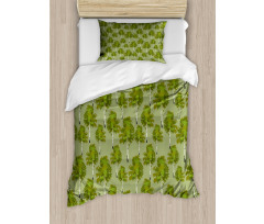 Forest Scene of Trees Art Duvet Cover Set