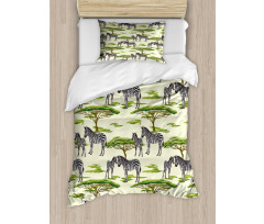 Wildlife Animals in a Forest Duvet Cover Set