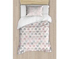 Hatched Trapezoids Art Duvet Cover Set