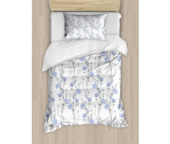 Blossoming Flax Flowers Duvet Cover Set