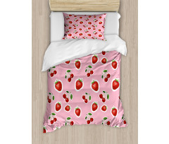 Strawberries and Cherries Duvet Cover Set