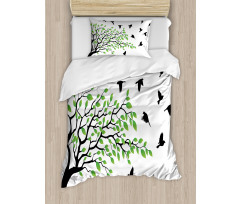 Flying Birds Spring Peace Duvet Cover Set