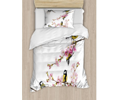 Flowers Hummingbirds Duvet Cover Set