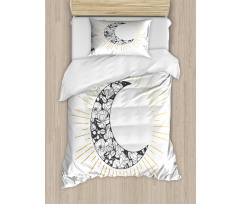 Crescent with Roses Art Duvet Cover Set