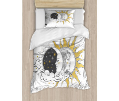 Woman Portrait in Sun Duvet Cover Set