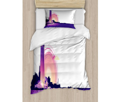 Lighthouse at Sunset Art Duvet Cover Set