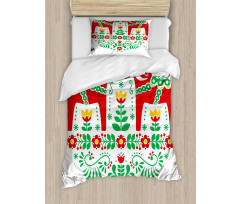 Flora Dala Horse Duvet Cover Set