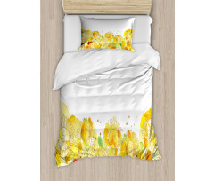 Watercolor Sunflowers Duvet Cover Set