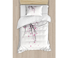 Cherry Blossom Flower Duvet Cover Set