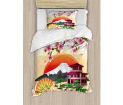 Building Sakura Sunrise Duvet Cover Set