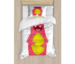 Monster Character Laughing Duvet Cover Set