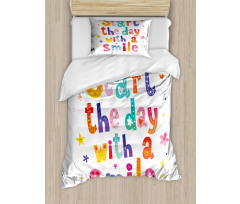 Start the Day with a Smile Duvet Cover Set