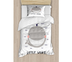 Big Mouth Little Whale Design Duvet Cover Set