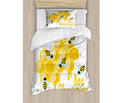 Bee Charmer Lettering Duvet Cover Set