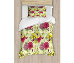 Naive Nature  Flowers Art Duvet Cover Set