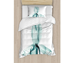 Modern Flower X-Ray Duvet Cover Set