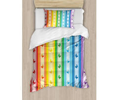 Stripe Rainbow Pattern Duvet Cover Set