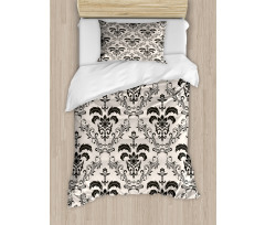 Bicolored Botany Damask Duvet Cover Set