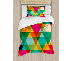 Retro Colors Graphic Art Duvet Cover Set