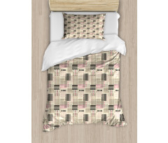 Geometric Dots Stripes Art Duvet Cover Set