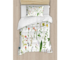 Flowers Weeds Duvet Cover Set