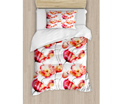 Poppy Tulip Flora Duvet Cover Set