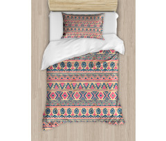 Zigzags Triangles Circles Duvet Cover Set