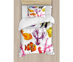 Tropic Life Seaweed Coral Duvet Cover Set