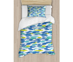 Modern Bold Strokes Art Duvet Cover Set