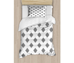 Circles Squares Formation Duvet Cover Set