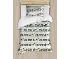 Geometric Modern Architecture Duvet Cover Set