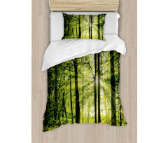 Sunny Forest Springtime Duvet Cover Set