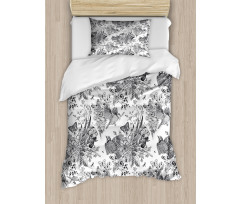 Detailed Engraving Spring Duvet Cover Set