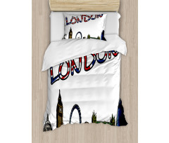 London Tower Cartoon Duvet Cover Set