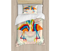 Valentines Funky Birds Duvet Cover Set