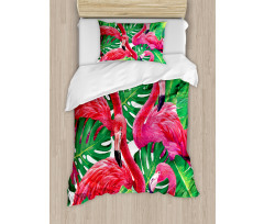 Retro Exotic Leaves Duvet Cover Set