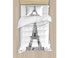 Paris France Tour Duvet Cover Set