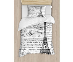 Bonjour Croissan Coffee Duvet Cover Set