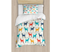 Retro Dog Duvet Cover Set