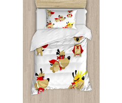 Superhero Puppy with Paw Duvet Cover Set