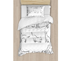 Digital Puppy Dog Duvet Cover Set