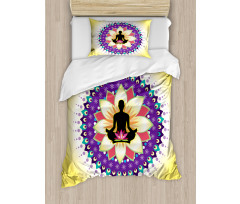 Round Circle Lotus Duvet Cover Set