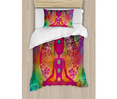 Mystic Chakra Ancient Theme Duvet Cover Set