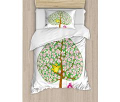 Heart Shape Tree Blossom Duvet Cover Set