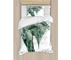 Green Stain Horse Head Duvet Cover Set