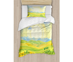 Sunny Rural Scenery Duvet Cover Set